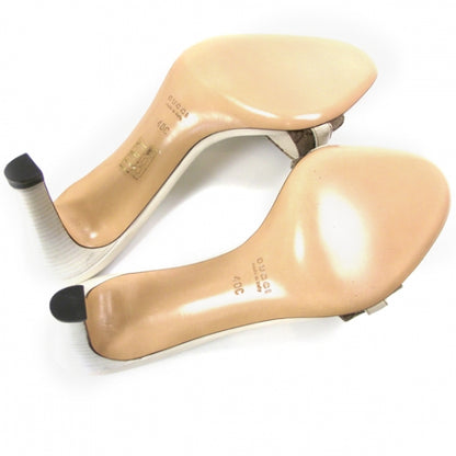 Gucci Monogram Buckle Heels Ivory 40 5 of 8
