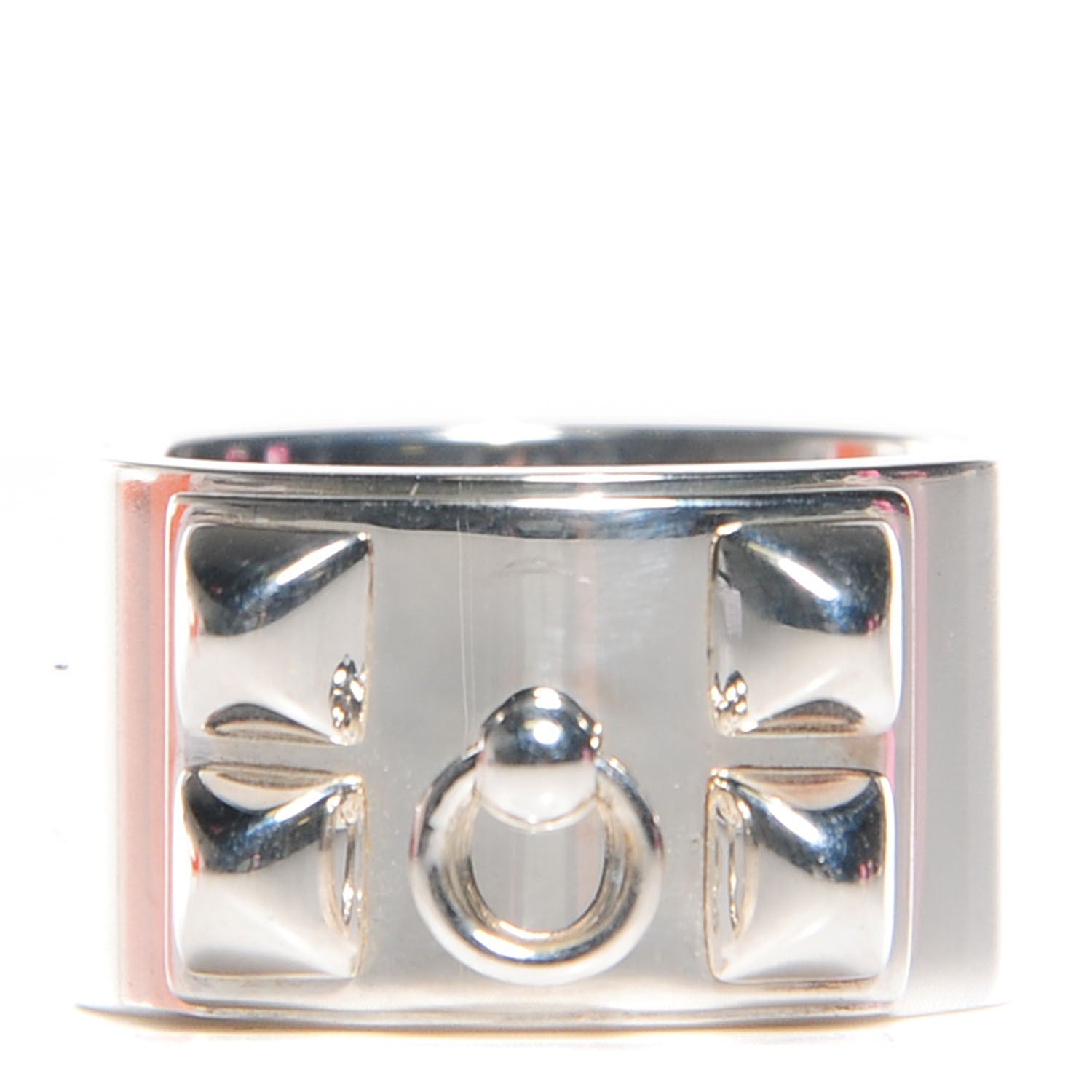 Hermes Sterling Silver Collier De Chien Ring 6.75 1 of 5