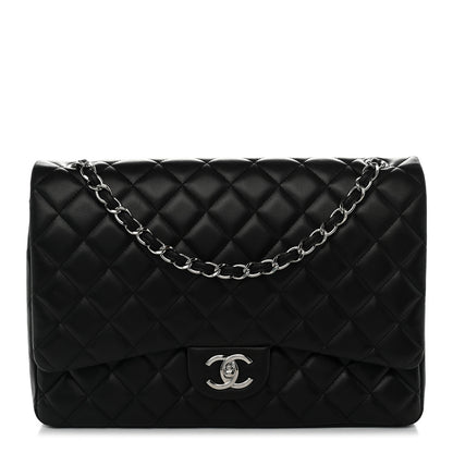 Chanel Lambskin Quilted Maxi Double Flap Black 1 of 13