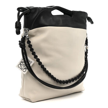 Loewe Mellow Nappa Lambskin Flamenco Tote Bag Light Ghost Black 3 of 10