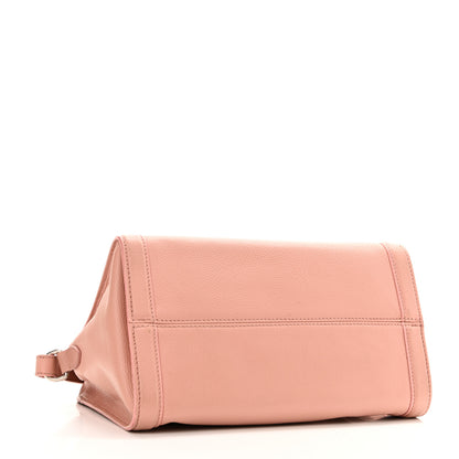 Alexander McQueen Pebbled Calfskin Small Skull Padlock Zip Around Tote Blush Pink 4 of 12