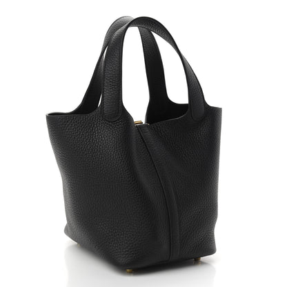 Hermes Taurillon Clemence Picotin Lock 18 PM Black 3 of 9