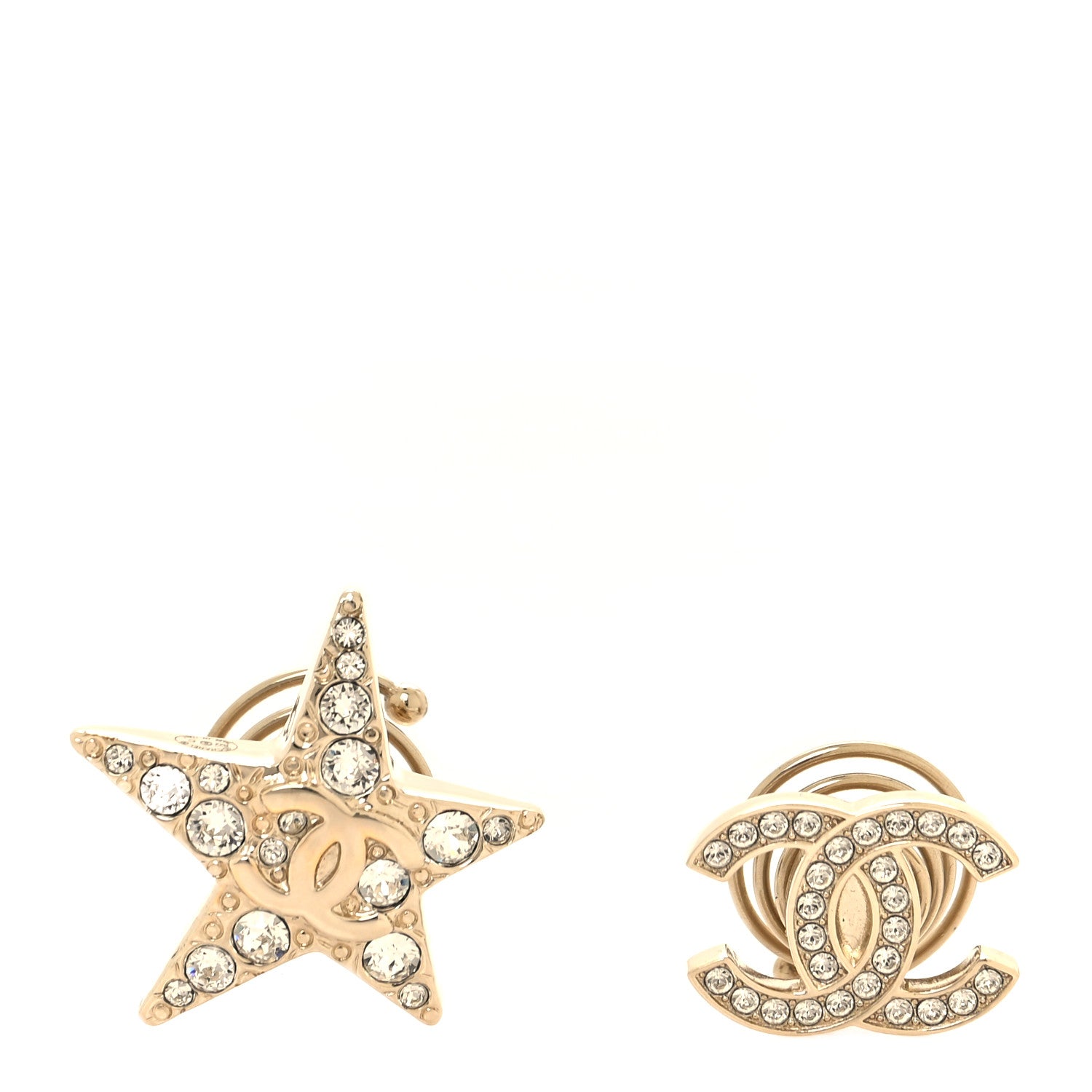 Chanel Crystal CC Star Hair Accessory Set Gold 1 of 4