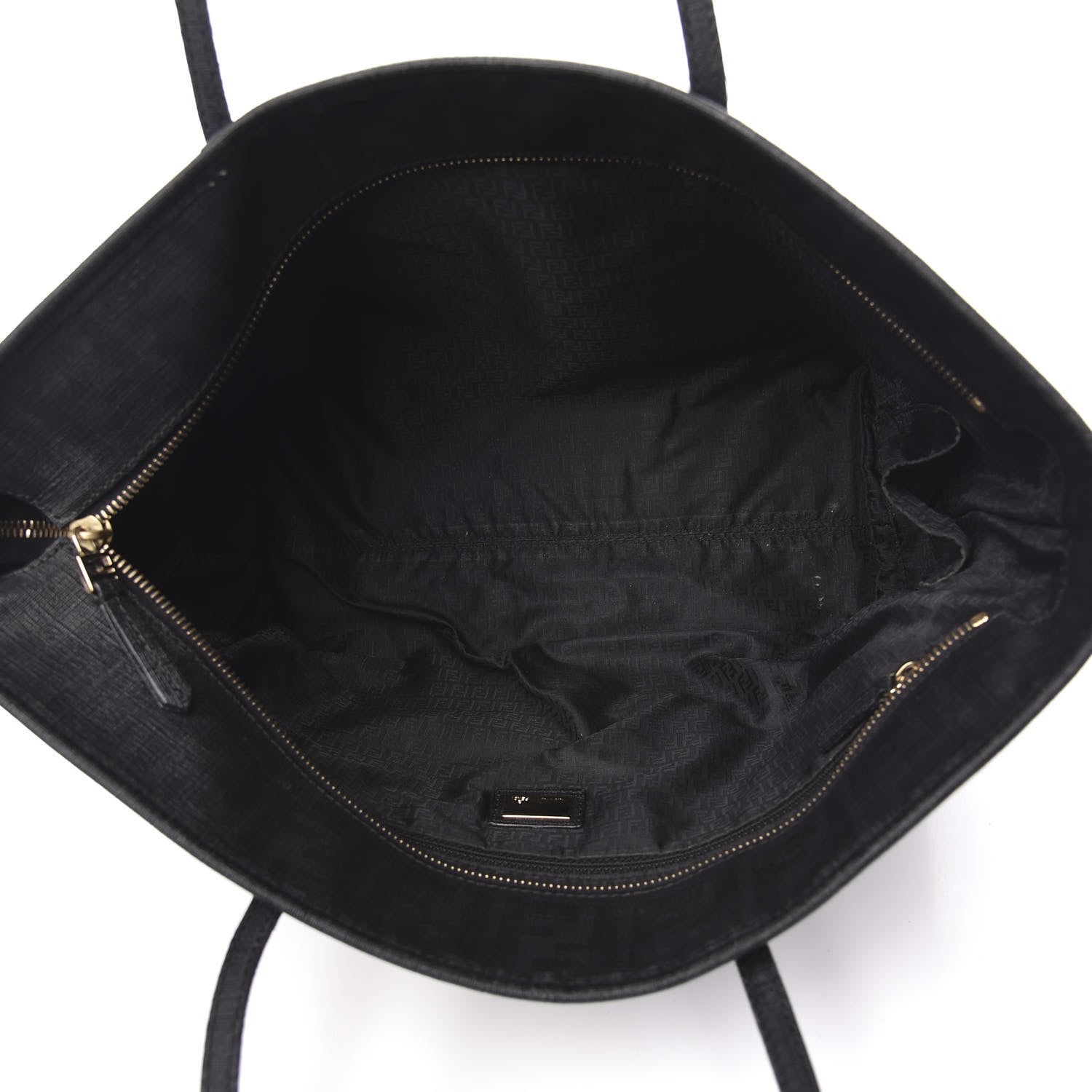Fendi Zucca Spalmati Small Roll Tote Black 4 of 16