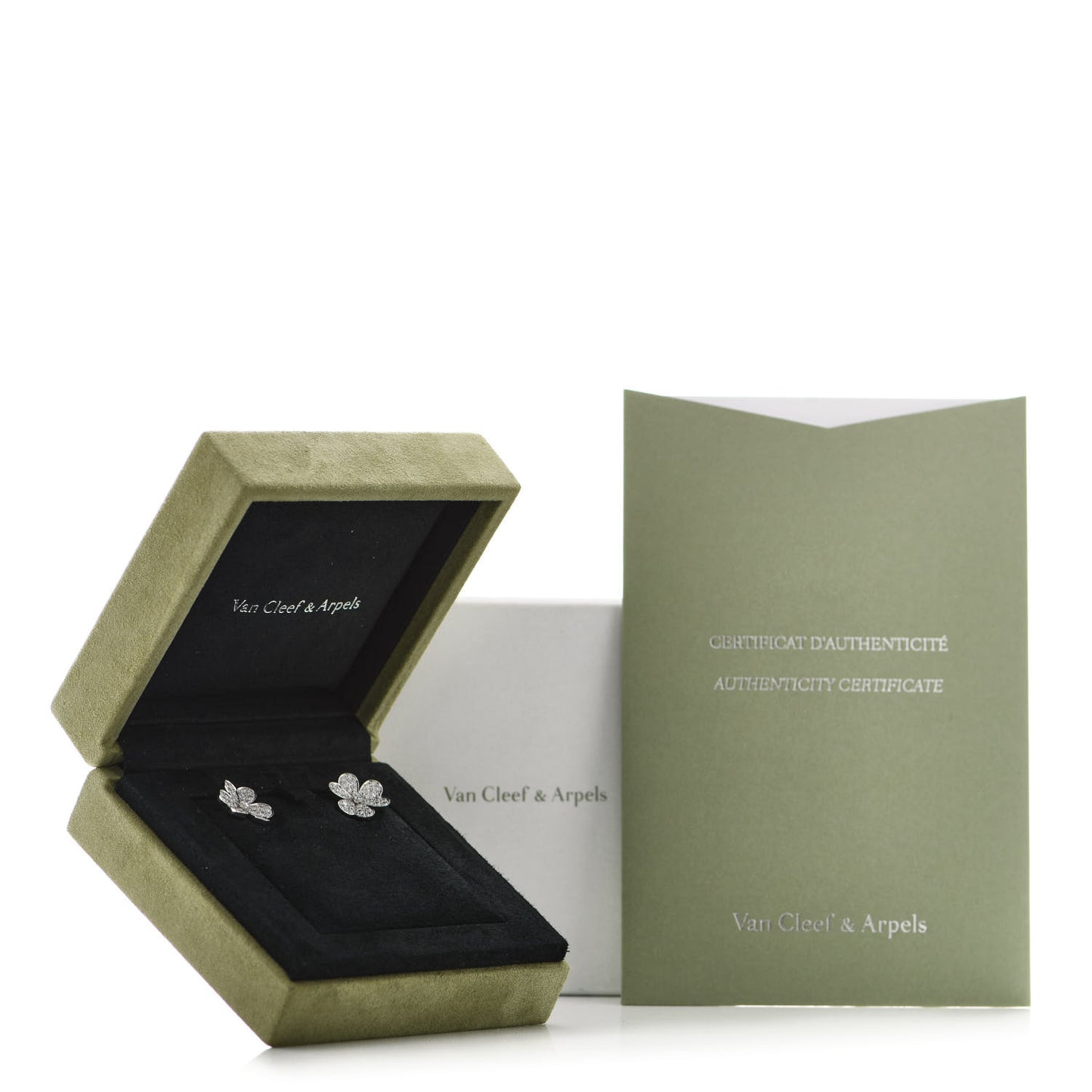 18K White Gold Diamond Small Frivole Pave Earrings