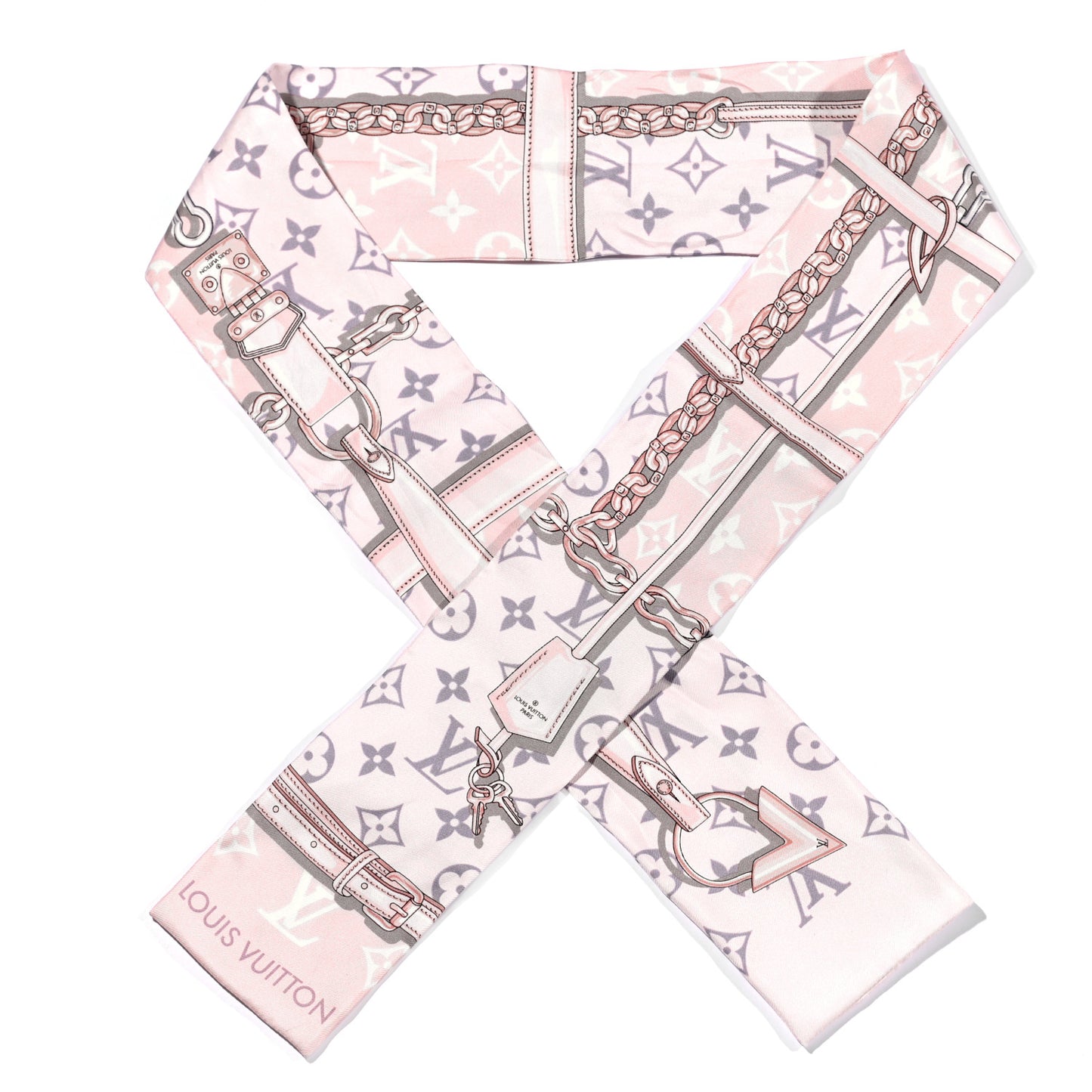 Silk Monogram Confidential Bandeau Light Pink