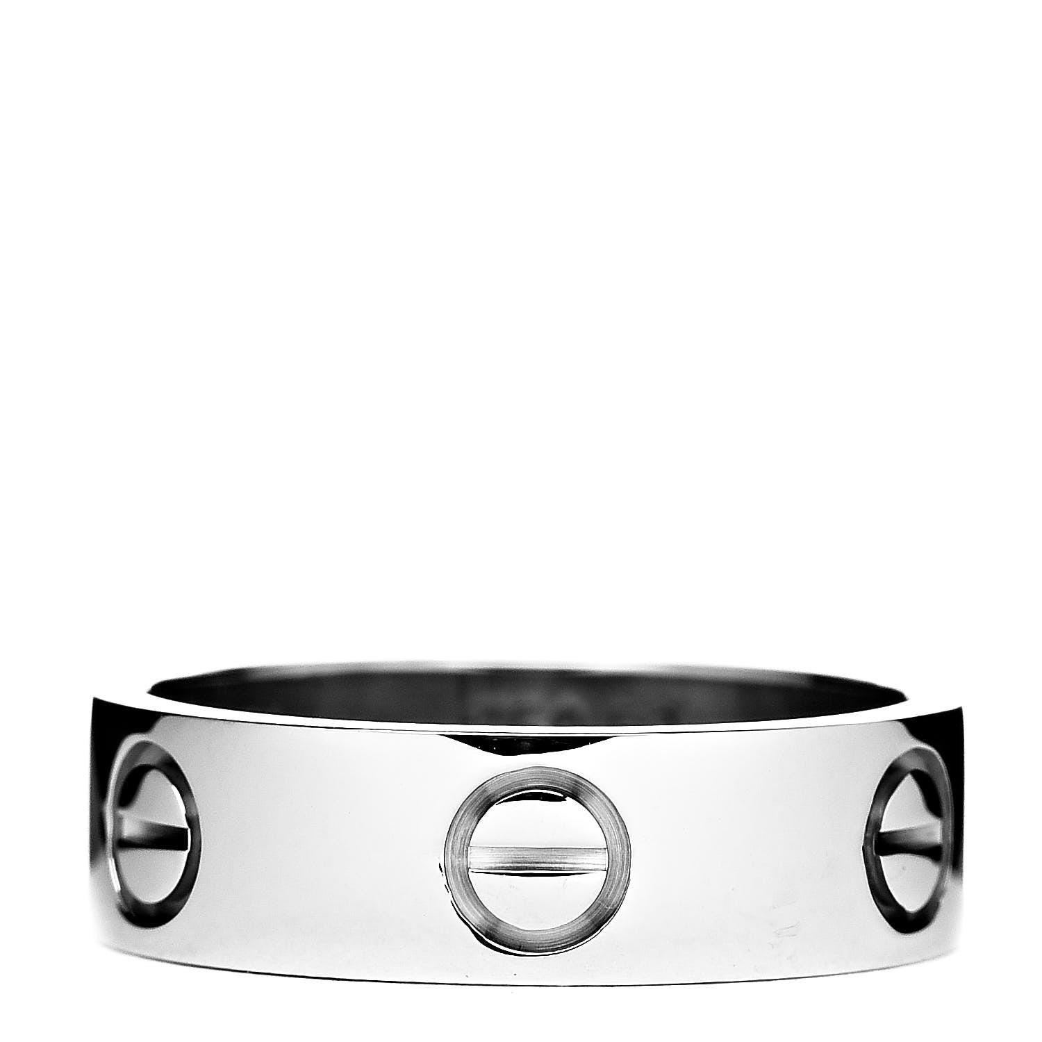 Cartier 18K White Gold 5.5mm LOVE Ring 52 6 1 of 4