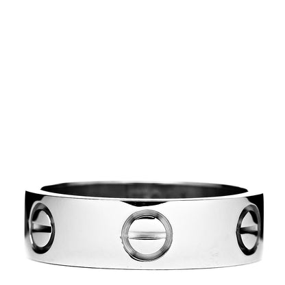 Cartier 18K White Gold 5.5mm LOVE Ring 52 6 1 of 4