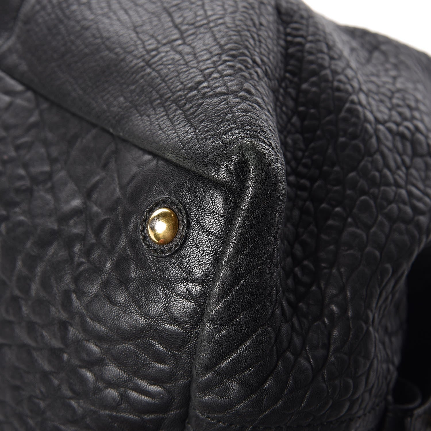 Saint Laurent Pebbled Lambskin Medium Easy Sac Black 10 of 13