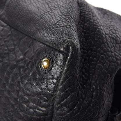 Saint Laurent Pebbled Lambskin Medium Easy Sac Black 10 of 13