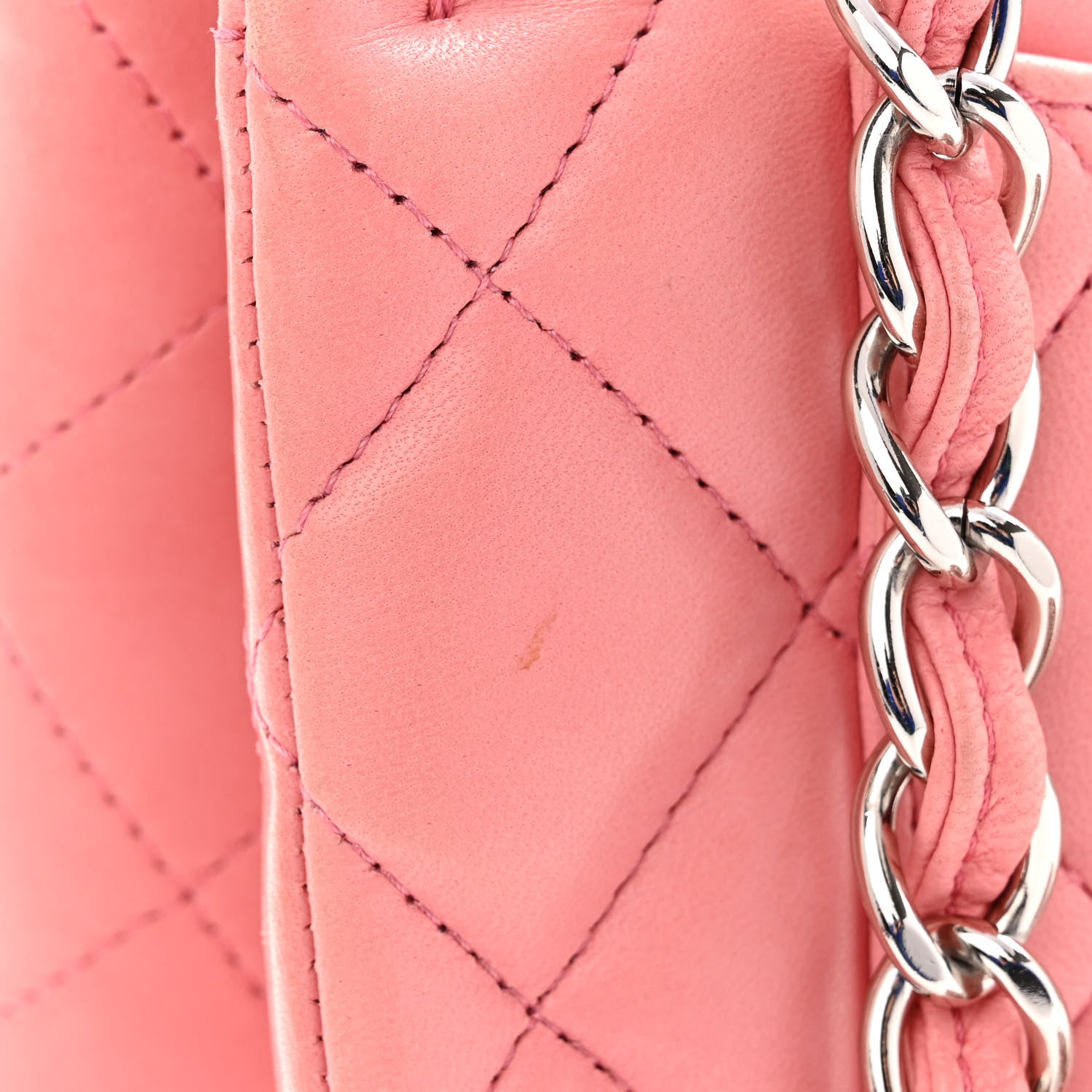 Chanel Lambskin Quilted Jumbo Double Flap Pink 12 of 15