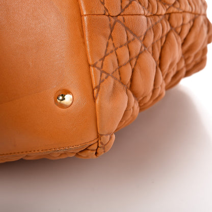 Christian Dior Lambskin Cannage Soft Lady Dior Shopping Tote Orange 19 of 20