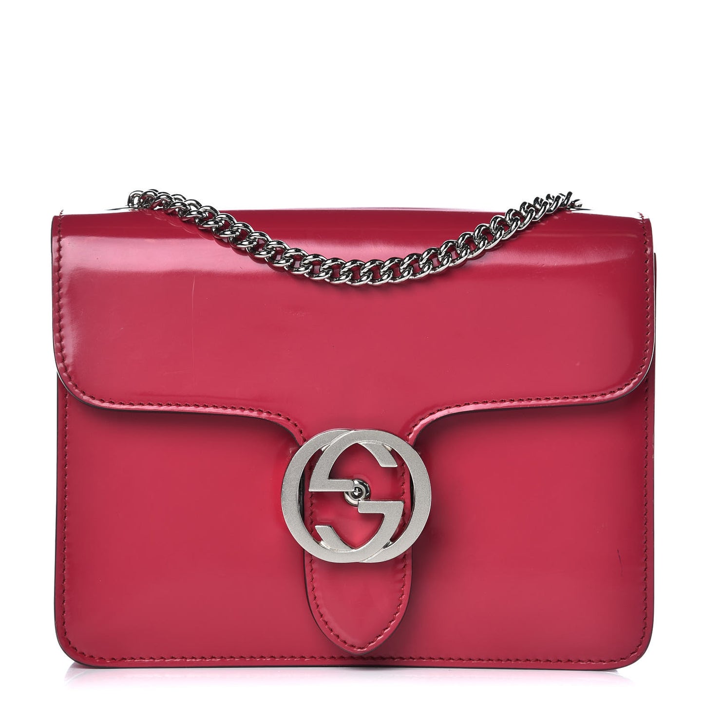 Shade Lux Calfskin Small Interlocking G Shoulder Bag Petunia