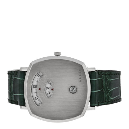 Gucci Stainless Steel Alligator 38mm Grip Quartz Watch Green 2 of 5