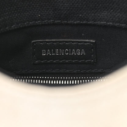 Balenciaga Cotton Canvas Calfskin New Wave Tote XS Natural Black 6 of 14