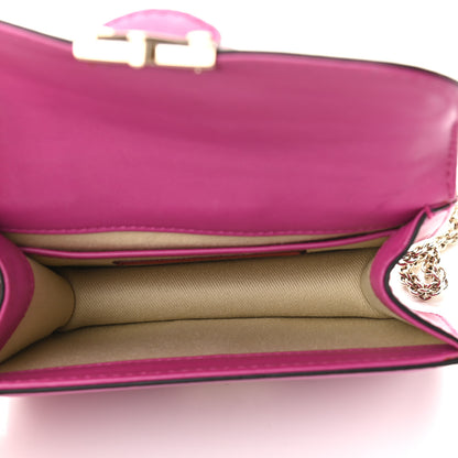 Valentino Garavani Vitello Mini Glam Lock Rockstud Flap Fuxia 5 of 9