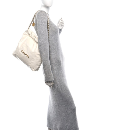 Chanel Shiny Calfskin Quilted Small Chanel 22 White 2 of 11