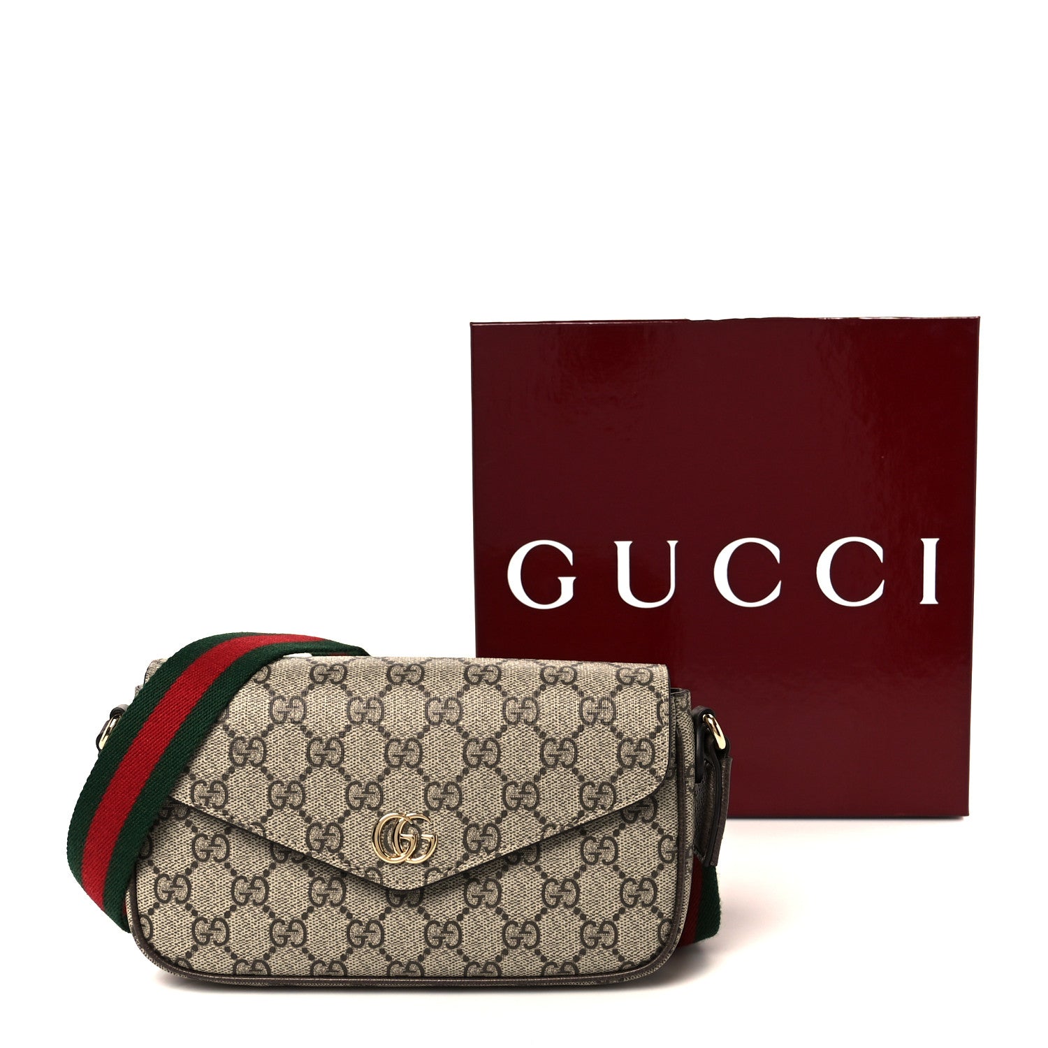 supreme×Gucci monogram柄　ポーチ Gucci GG Supreme Monogram Bengal Zip Pouch Beige Pink | eBay