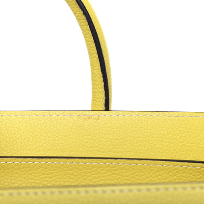 Celine Drummed Calfskin Mini Luggage Citron 13 of 18