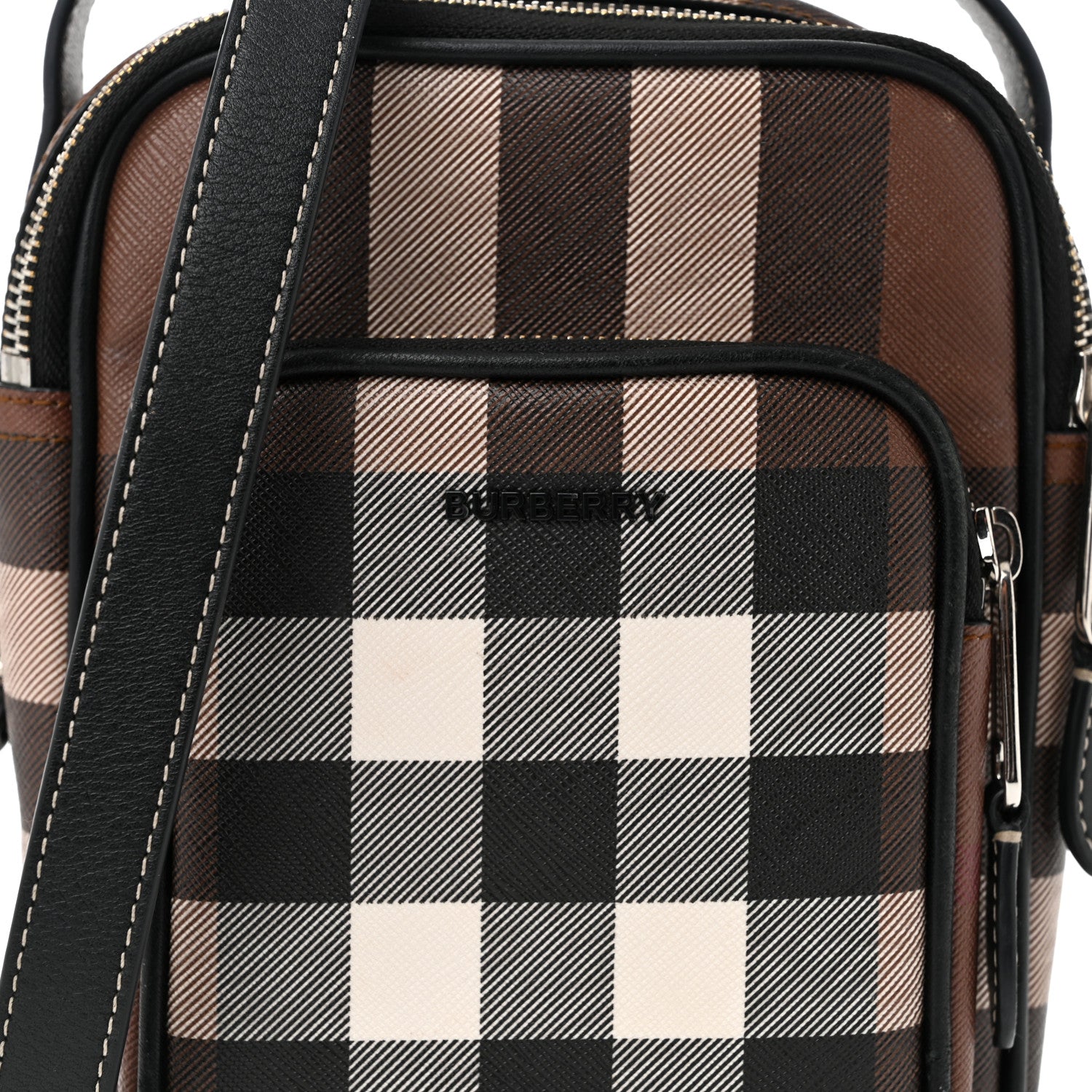 Burberry House Check Canvas Calfskin Wyatt Crossbody Dark Birch Brown 8 of 11