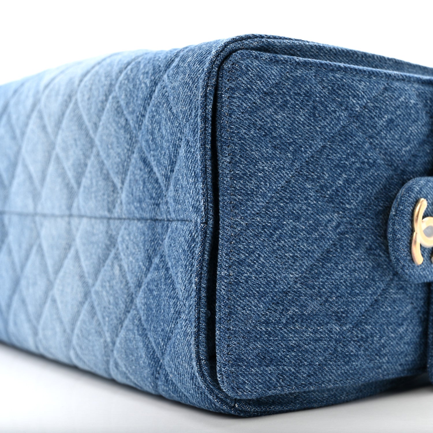 Chanel Washed Denim Quilted Small Chanel 25 Handbag Blue 10 of 12