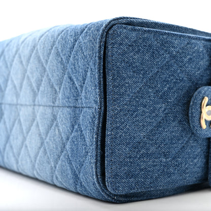 Chanel Washed Denim Quilted Small Chanel 25 Handbag Blue 10 of 12