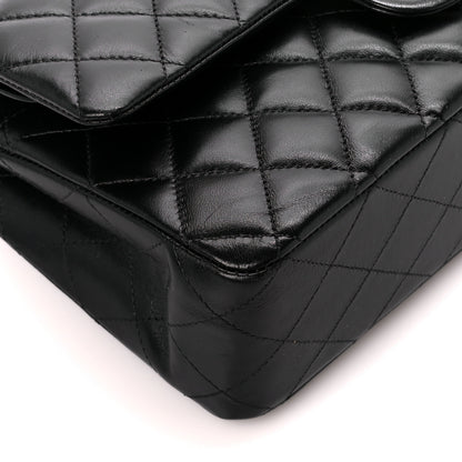Chanel Lambskin Quilted Medium Double Flap Black 10 of 12