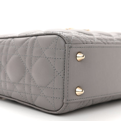 Christian Dior CHRISTIAN DIOR Lambskin Cannage Small My ABCDior Lady Dior Grey 8 of 9