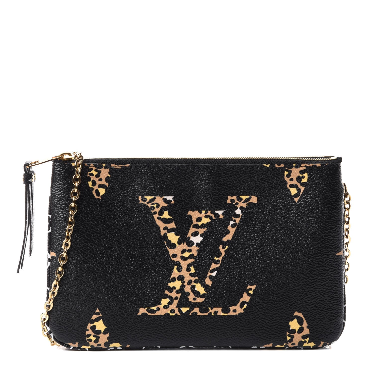 Louis Vuitton Monogram Giant Jungle Pochette Double Zip Black 1 of 7