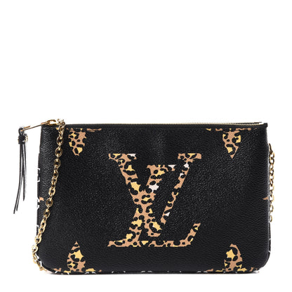 Louis Vuitton Monogram Giant Jungle Pochette Double Zip Black 1 of 7
