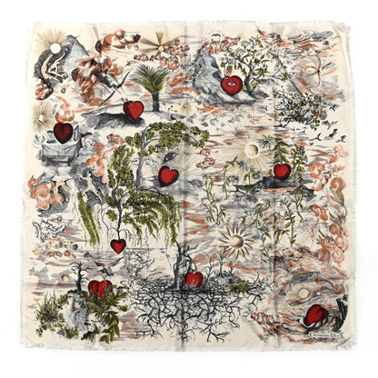 Christian Dior Silk Brutal Journey Of The Heart Scarf Multicolor 1 of 4