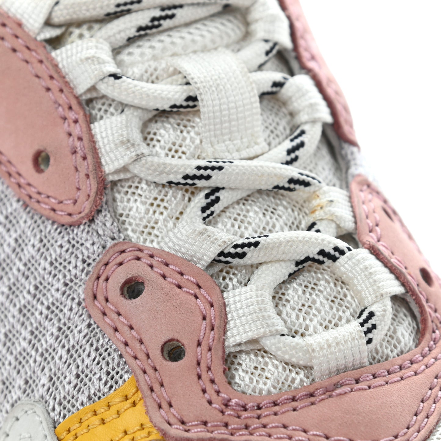 Mesh Nubuck Womens Triple S Sneakers 37 White Gris Jaune Rose