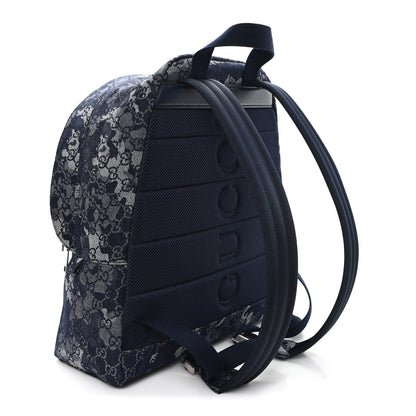 Gucci Denim Monogram Camouflage Large Backpack Blue 2 of 9
