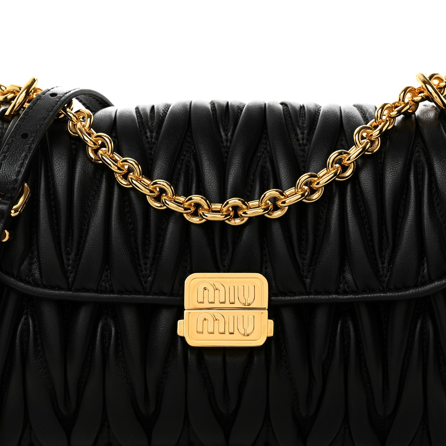 Nappa Matelasse Shoulder Bag Black