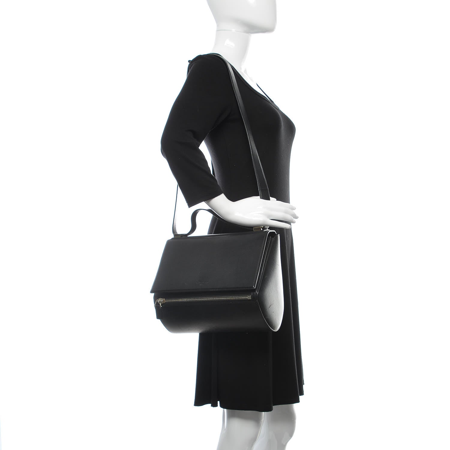 Givenchy Textured Calfskin Medium Pandora Box Crossbody Bag Black 2 of 15