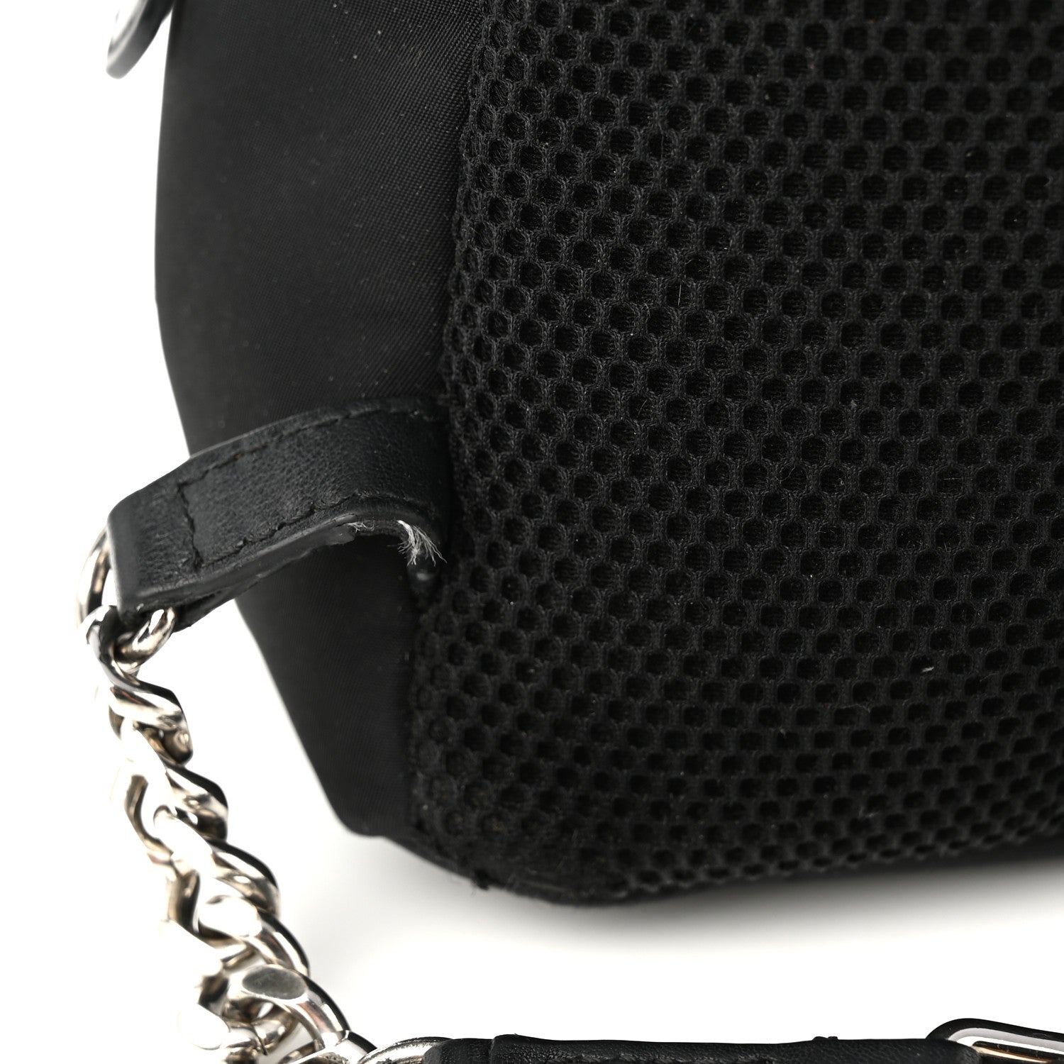 Fendi Nylon Vitello Dolce Goat Fox Fur Crocodile Monster Eyes Mini Backpack Black Sunflower 12 of 15