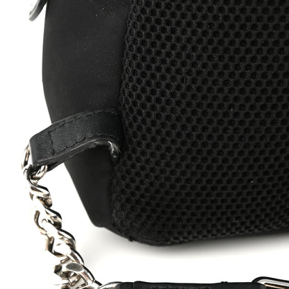 Fendi Nylon Vitello Dolce Goat Fox Fur Crocodile Monster Eyes Mini Backpack Black Sunflower 12 of 15