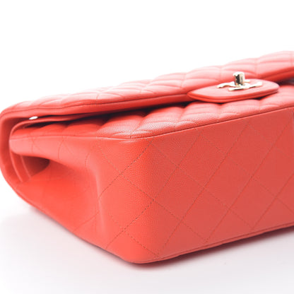 Chanel Caviar Quilted Jumbo Double Flap Red 9 of 10