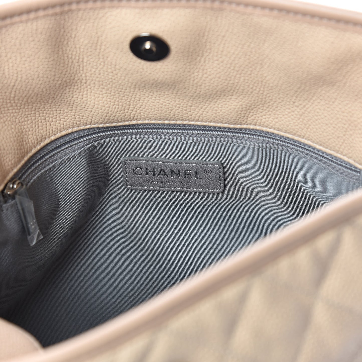 Caviar Quilted French Riviera Hobo Beige