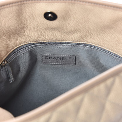 Chanel Caviar Quilted French Riviera Hobo Beige 7 of 10