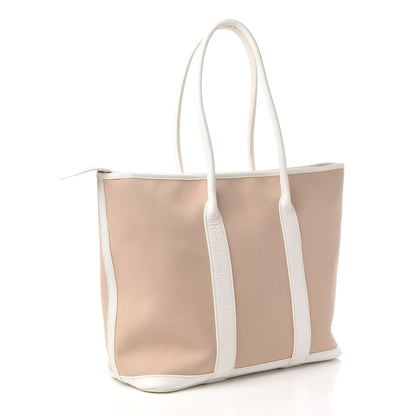 Hermes Buffle Skipper Toile Garden 36 MM Zip Tote White 3 of 10
