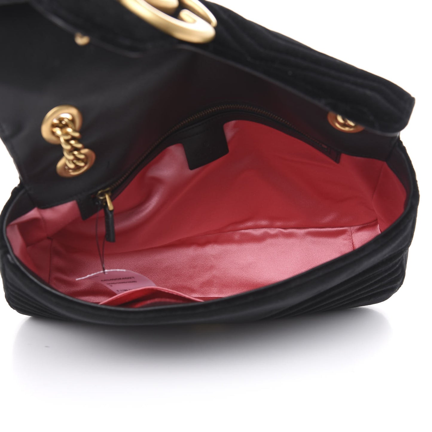 Velvet Matelasse Medium GG Marmont Shoulder Bag Black