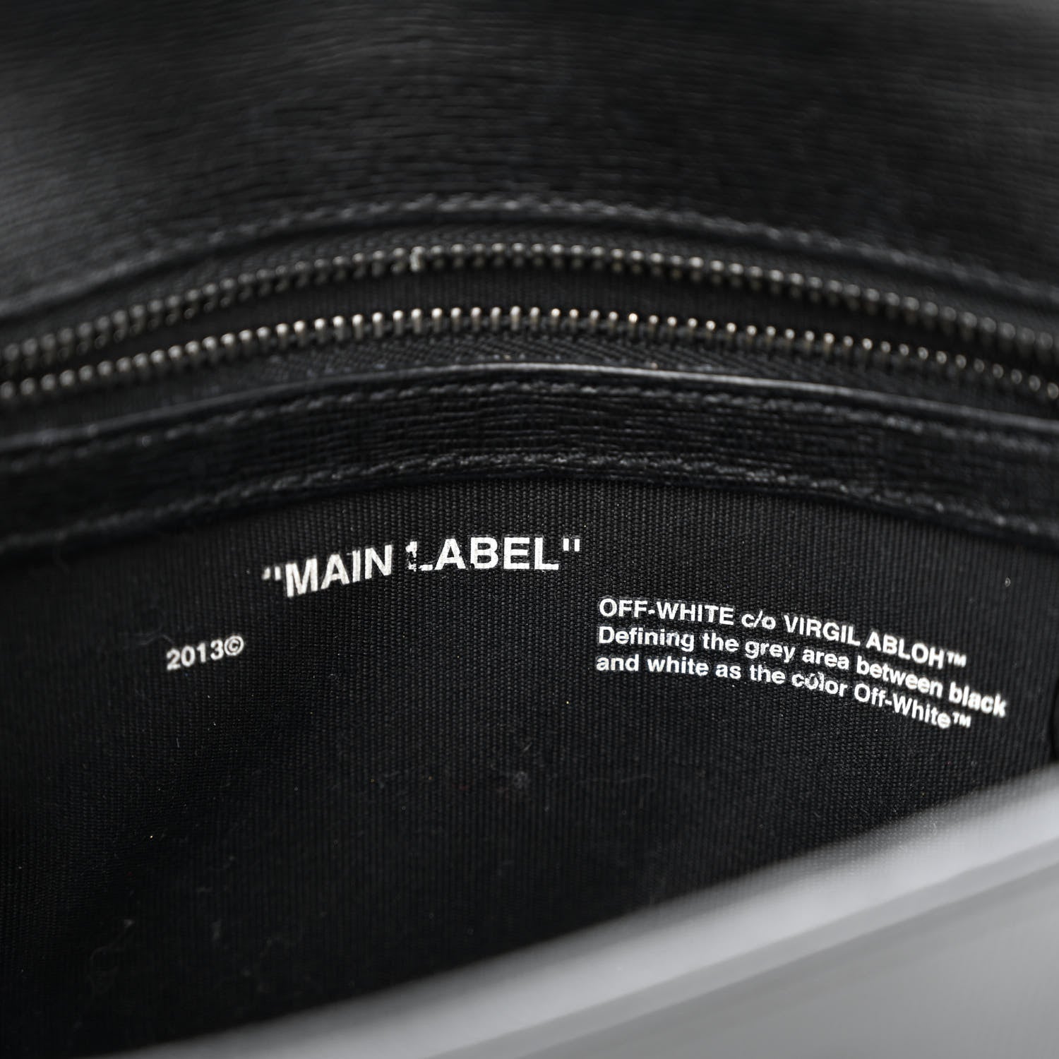 Off-White Calfskin Diag Flap Bag Black White 6 of 15