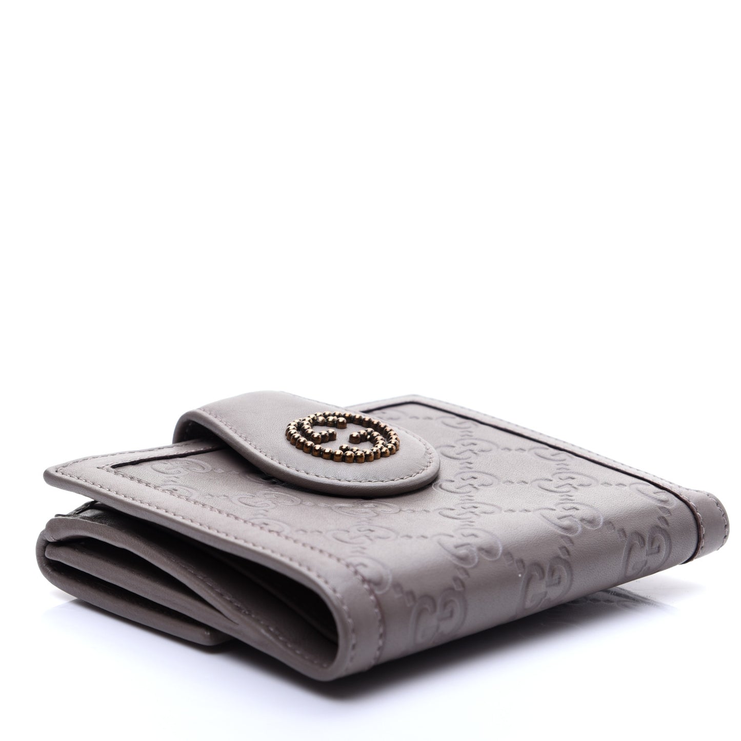 Guccissima French Flap Wallet Grey