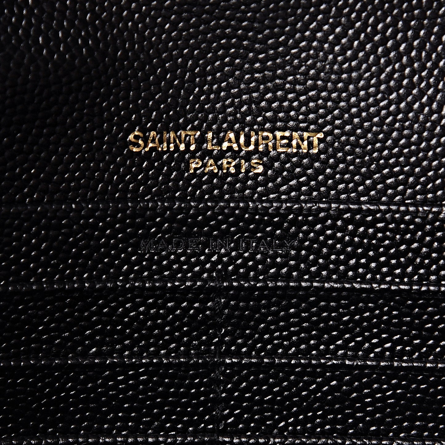 Grain De Poudre Matelasse Chevron Monogram Chain Wallet Black