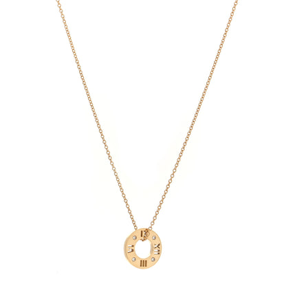 Tiffany 18K Yellow Gold Diamond Atlas Pierced Pendant Necklace 1 of 6