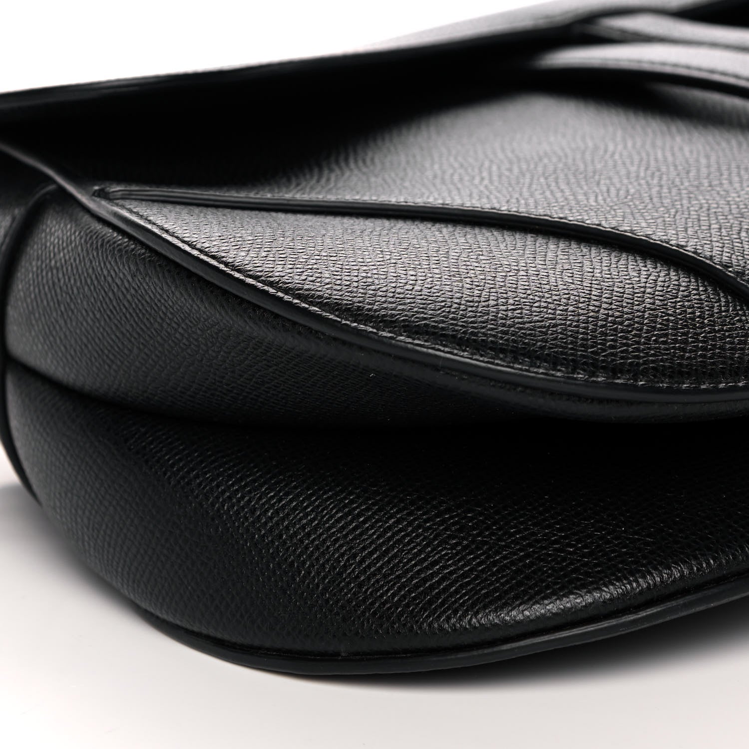 Christian Dior Grained Calfskin Saddle Bag Black 9 of 11
