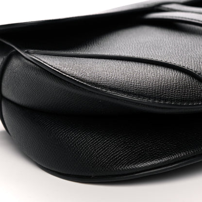 Christian Dior Grained Calfskin Saddle Bag Black 9 of 11