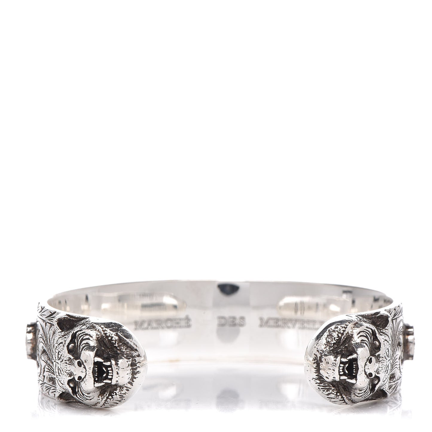 Sterling Silver Crystal Le Marche Des Merveilles Tiger Cuff Bracelet Orange
