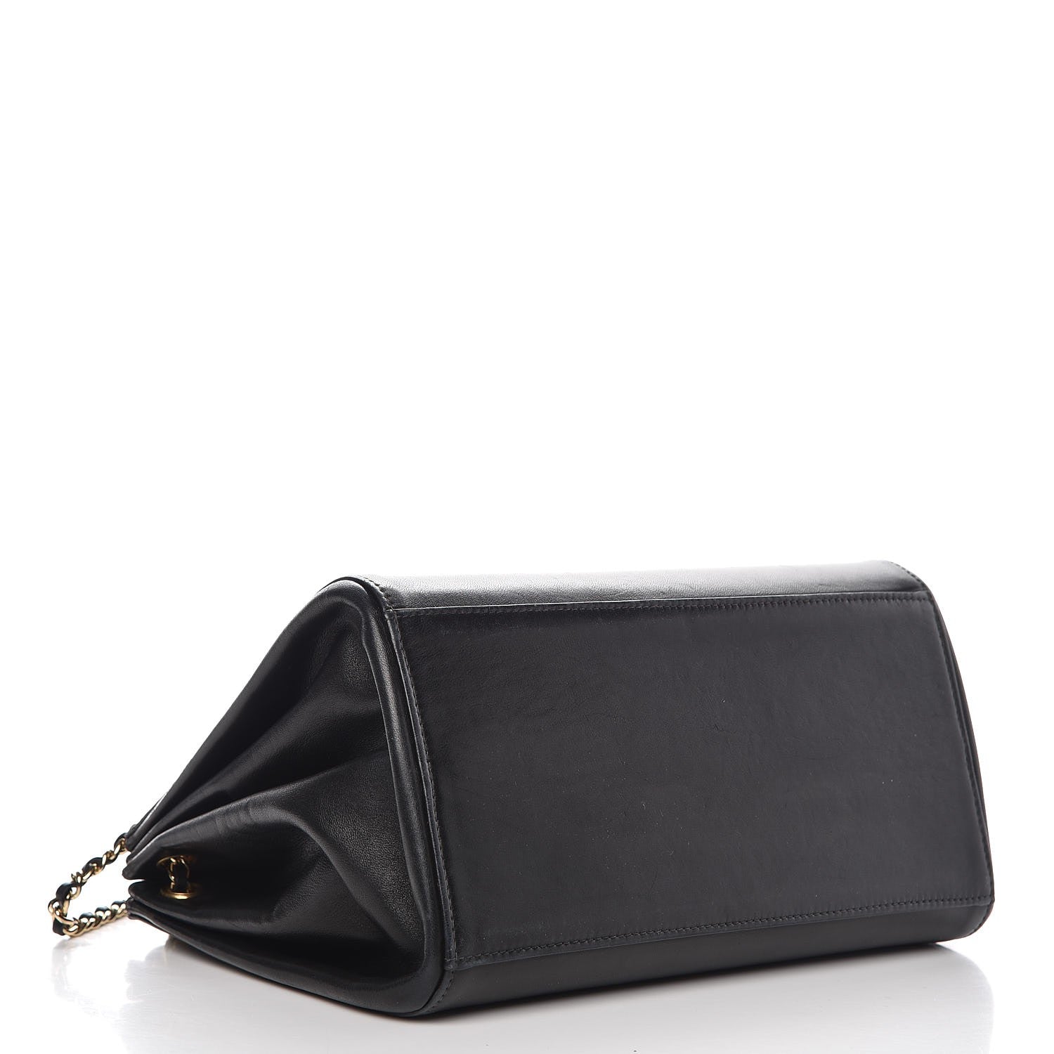 Chanel Lambskin Chocolate Bar Accordion Flap Black 4 of 10